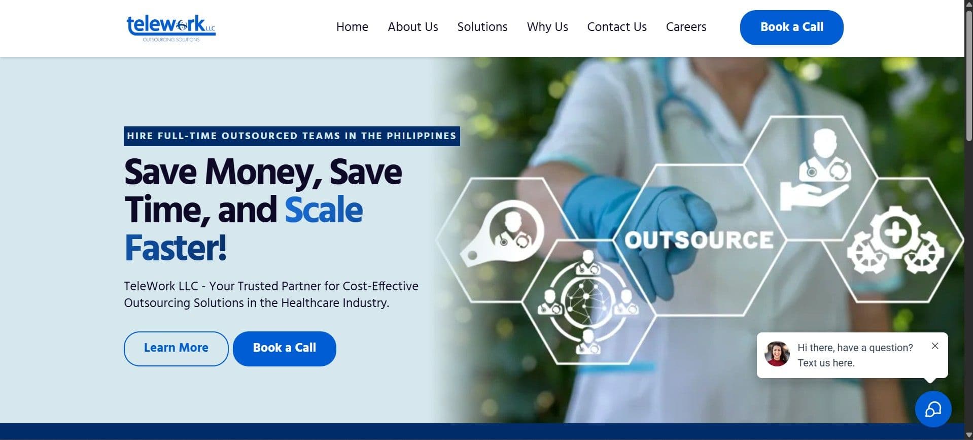 Screenshot of Telework LLC Website